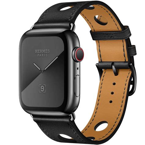 black hermes apple watch band